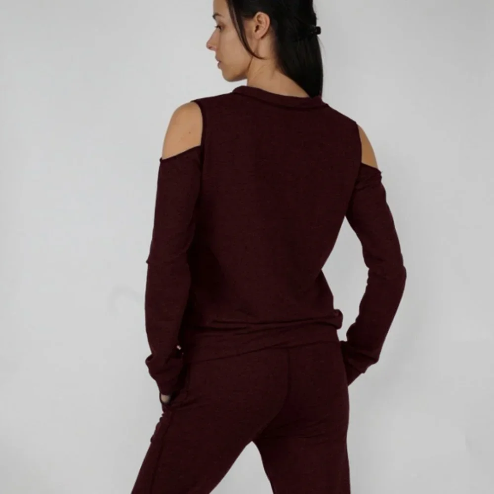 5/25 Cozy Off Shoulder Long Sleeved Shirt - Picture 3 of 3